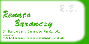 renato barancsy business card